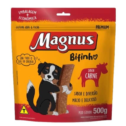 Bifinho Magnus Mastigáveis Para Cães Sabor Carne 500G
