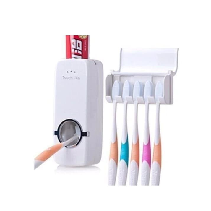 Dispenser de Creme Dental Pasta de Dente Suporte Escova Dente