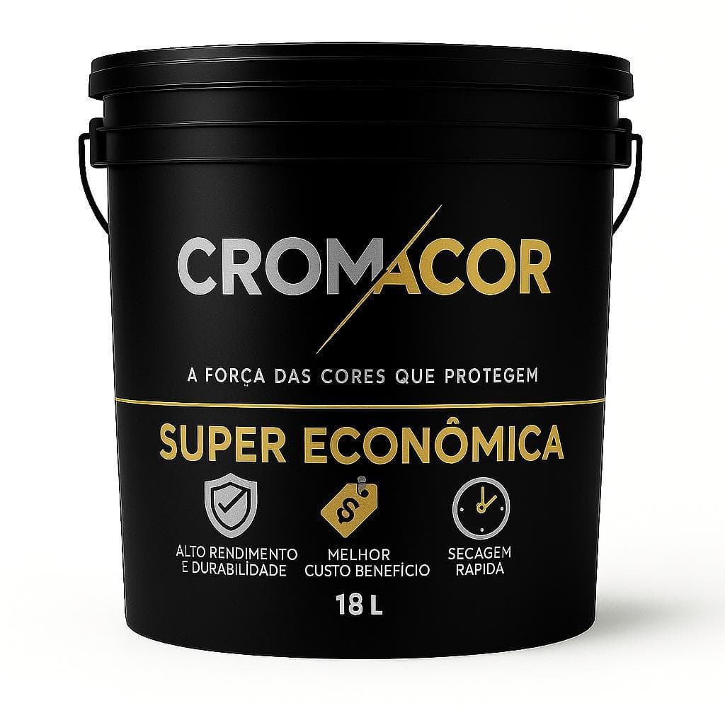 Tinta Econômica CROMACOR 5kg – Paredes Internas, Acabamento Fosco e Excelente Cobertura