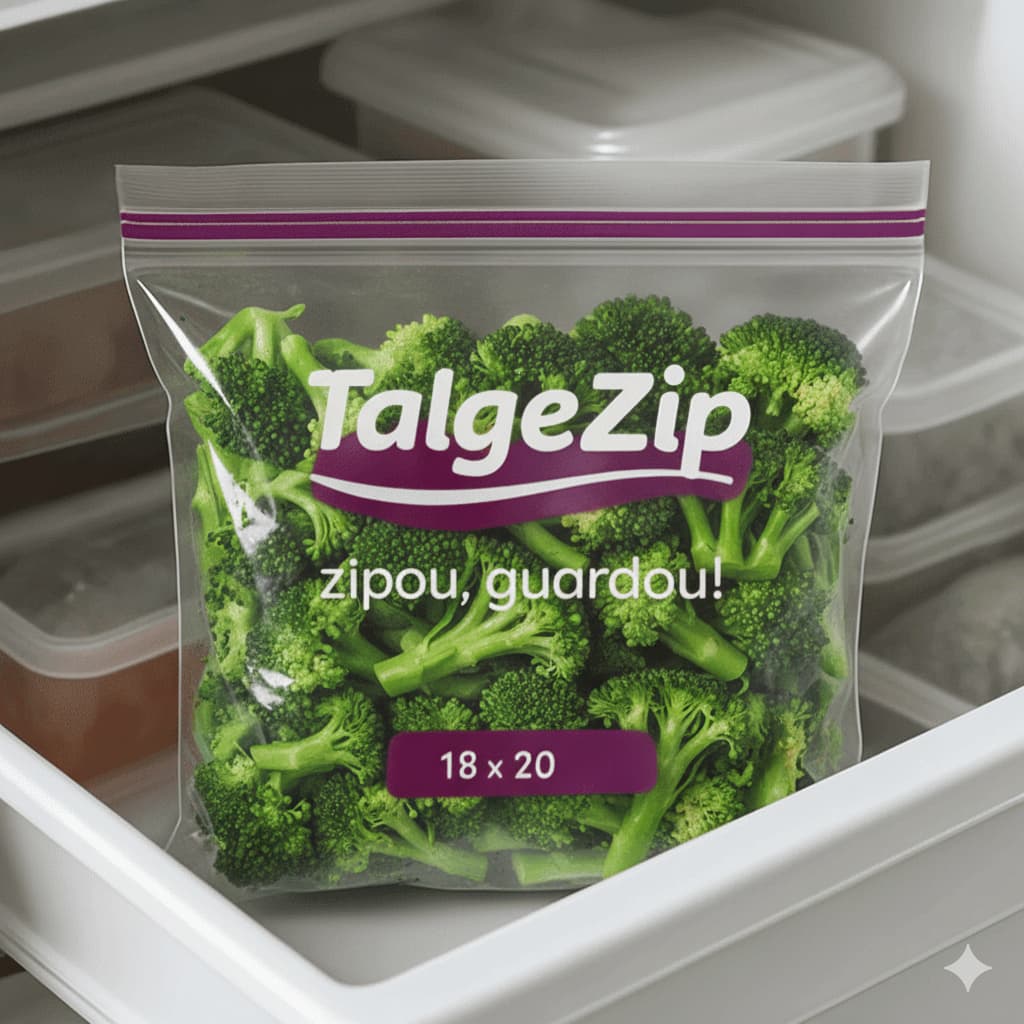 Saco Hermético para Freezer e Microondas  com Duplo Fecho ou Slider Fecho de Correr Talge BPA Free