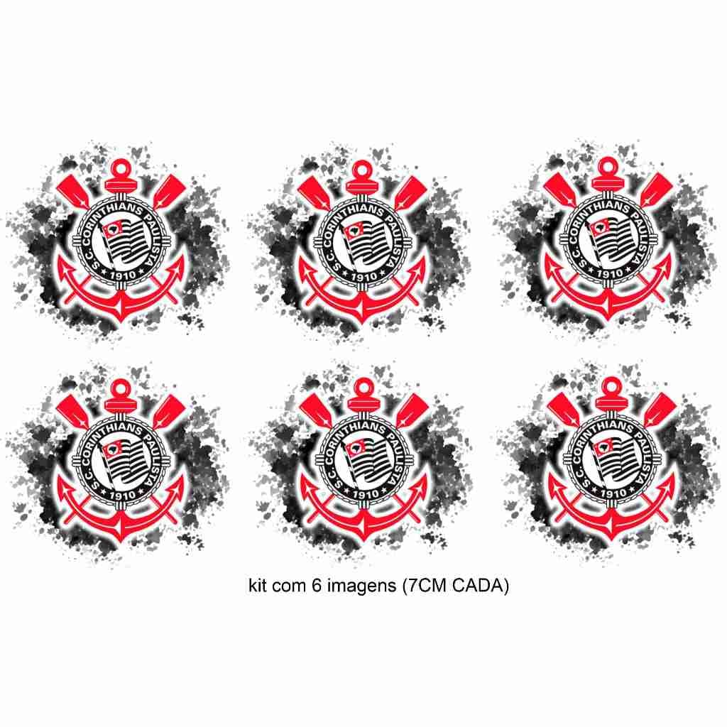 KIT TERMOCOLANTE DTF TÊXTIL *PARA TECIDO* - TIMES PAULISTAS C/6 OU 8 UNID (aprox.7CM ALTURA CADA)