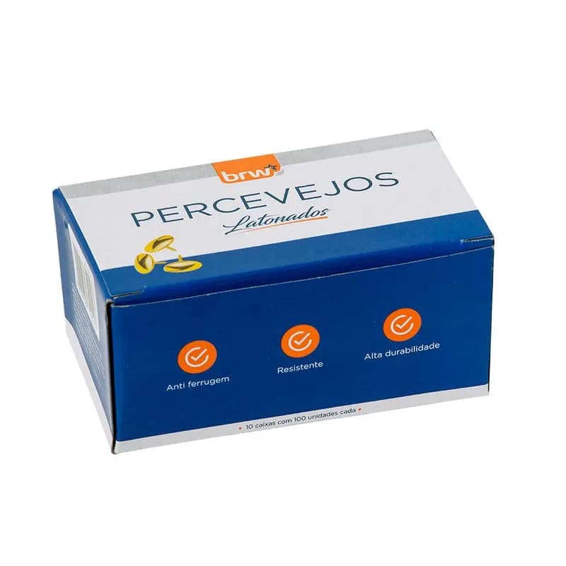 Percevejo Latonado de 10,5mm C/ 100 Peças - BRW