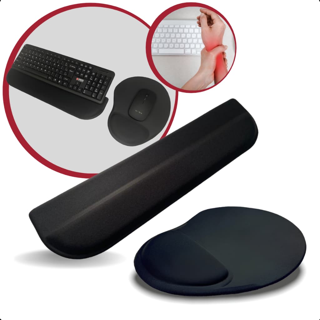 Kit Mouse Pad Ergonômico + Apoio Ergonômico Teclado Home Office