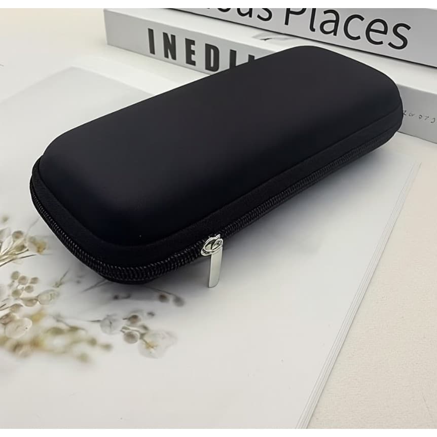 Kit Estojo de óculos com zíper para acessórios pequenos 16cm