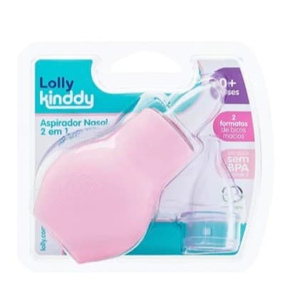 Aspirador Nasal Bebê 2 bicos Rosa - Lolly Kinddy