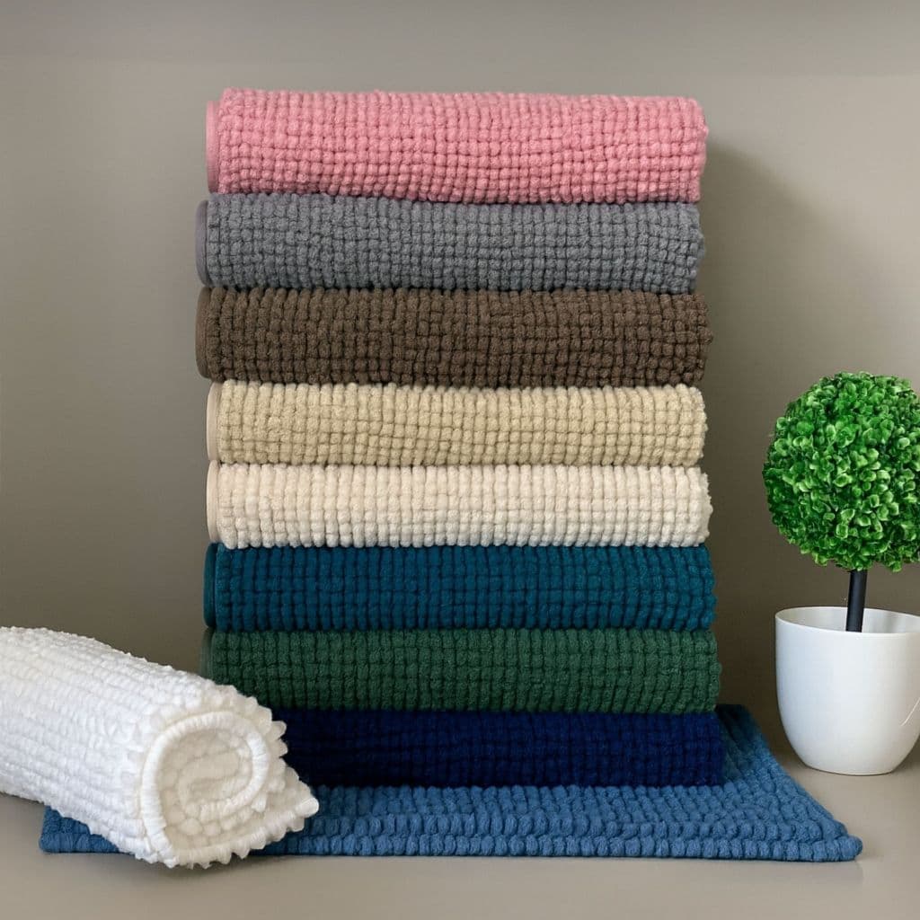 Tapete Para Banheiro Microfibra Antiderrapante Bolinha Várias Cores