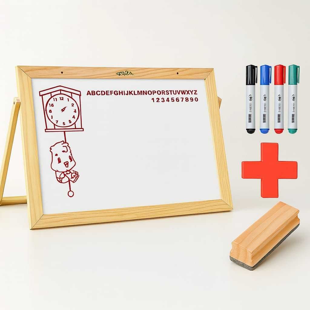 Lousa Quadro Branco Infantil 70x50 Cm + Canetas + Apagador