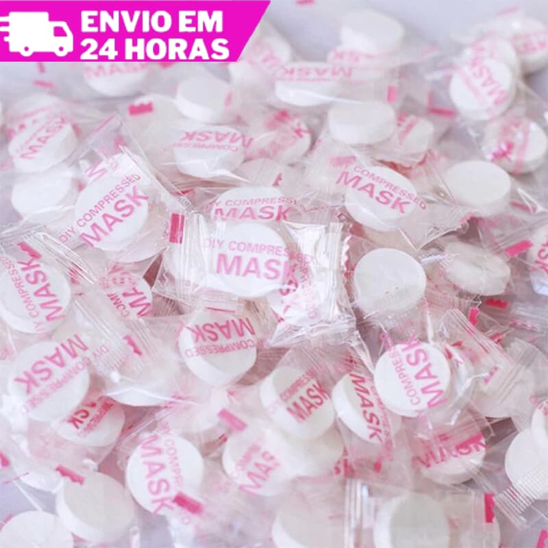 Kit 150 Máscara Desidratada Comprimido Compactada Skin Care
