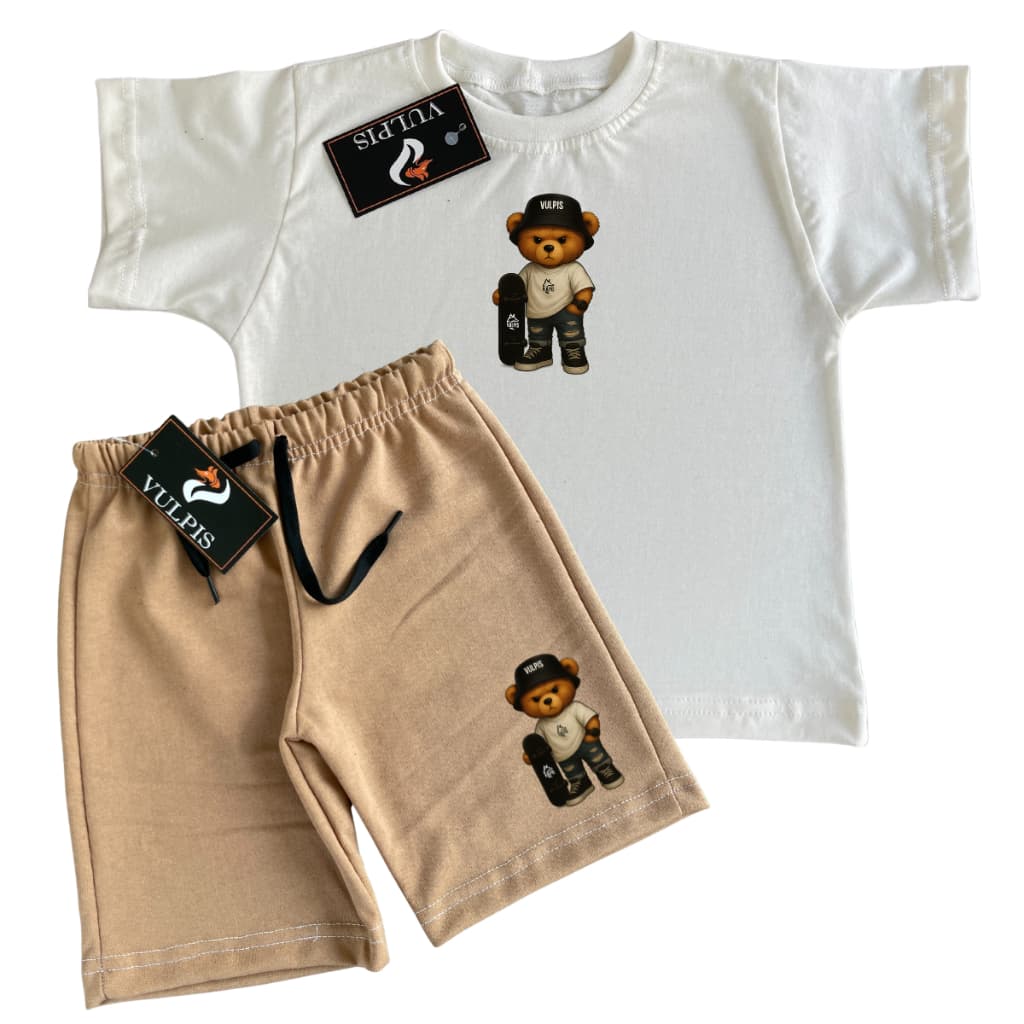 Conjunto Camiseta E Bermuda Infantil Menino Confortavel E Estilosa