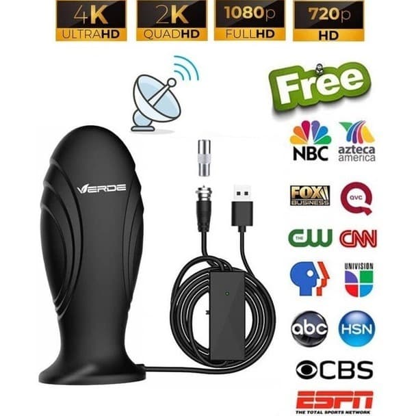 Antena UHF Interna Amplificada Para Tv Lelong LE-3094-9 3mt