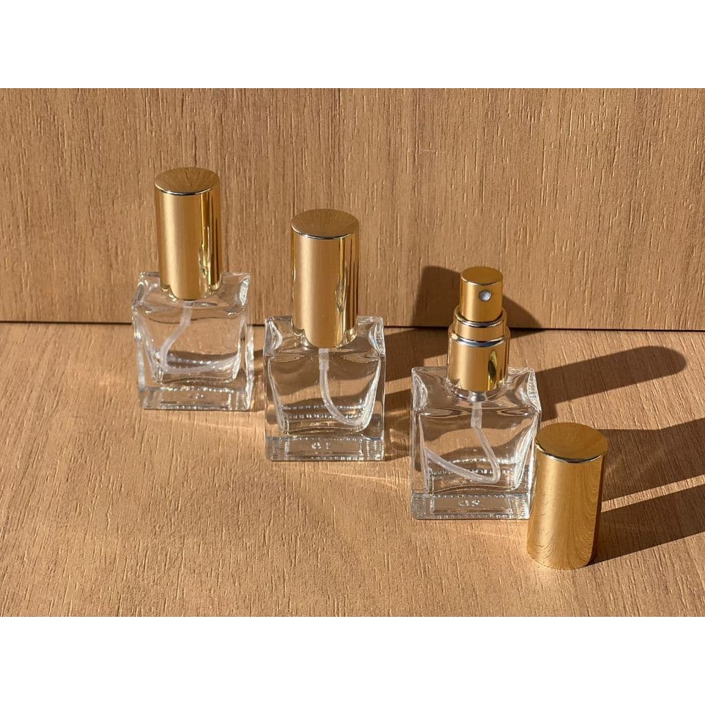 10 Frascos Monsieur De Vidro 10ml de Spray Válvula Luxo Ouro Branco Top