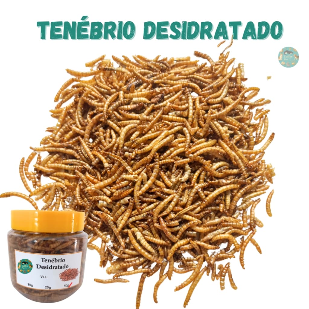 Tenébrio desidratado, petisco para aves, roedores, hamster.(variações.)