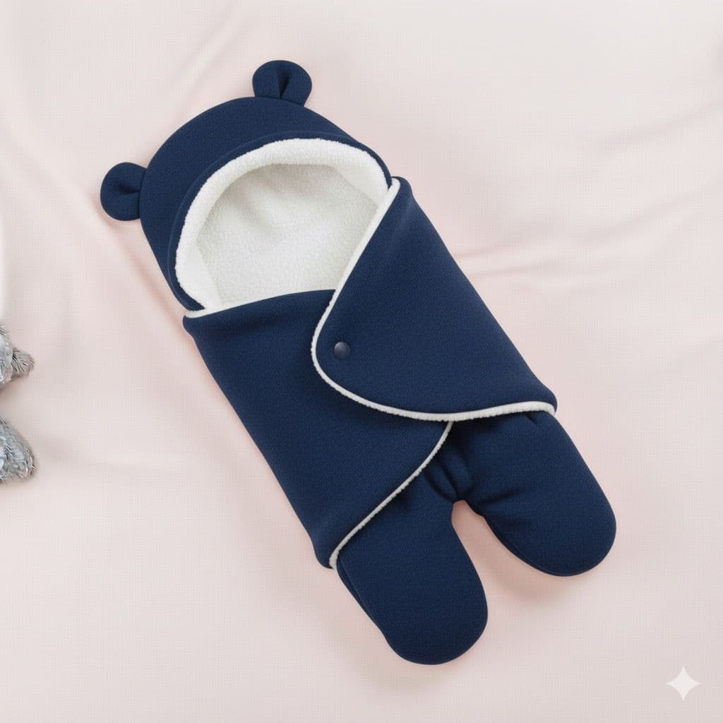 Saco de Dormir Para Bebe Ursinho Fofo Saída Maternidade