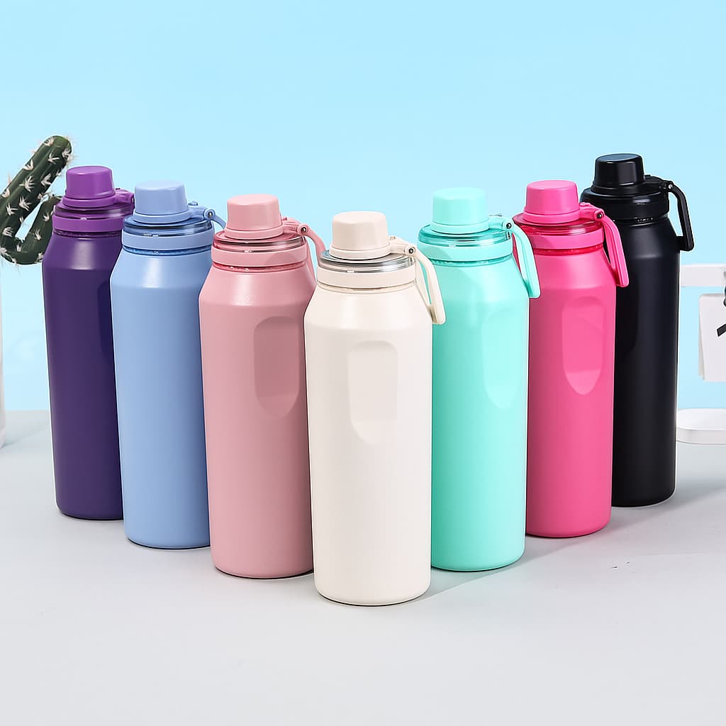 Garrafa Térmica 500ML 750ML Inox Premium Tampa Antivazamento Bico Rosqueável Bebida Quente Fria