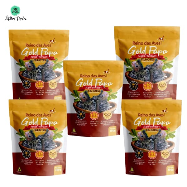 KIT Gold Papa para Filhotes Refil 400gr  Reino das Aves - 5 und