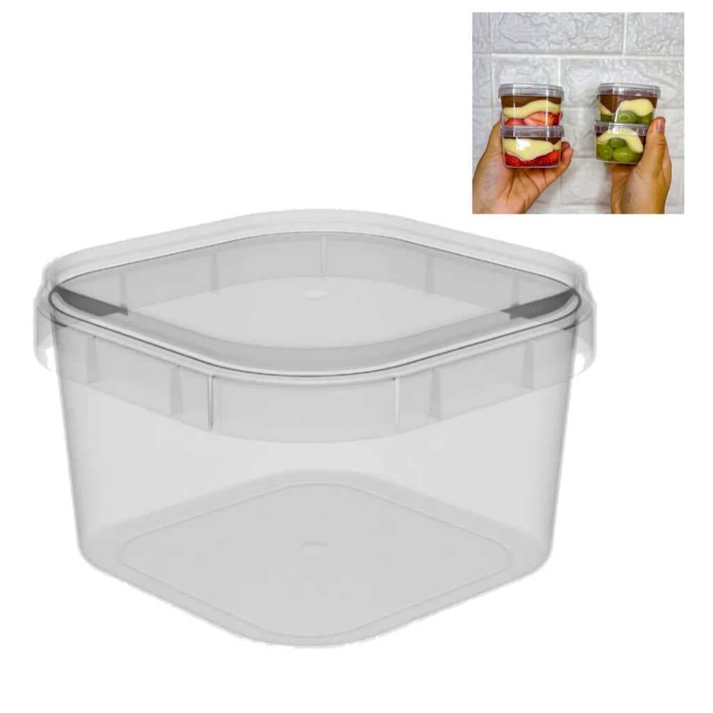 Pote 150ml Descartavel C/ Lacre Quadrado Plastilania C/100un