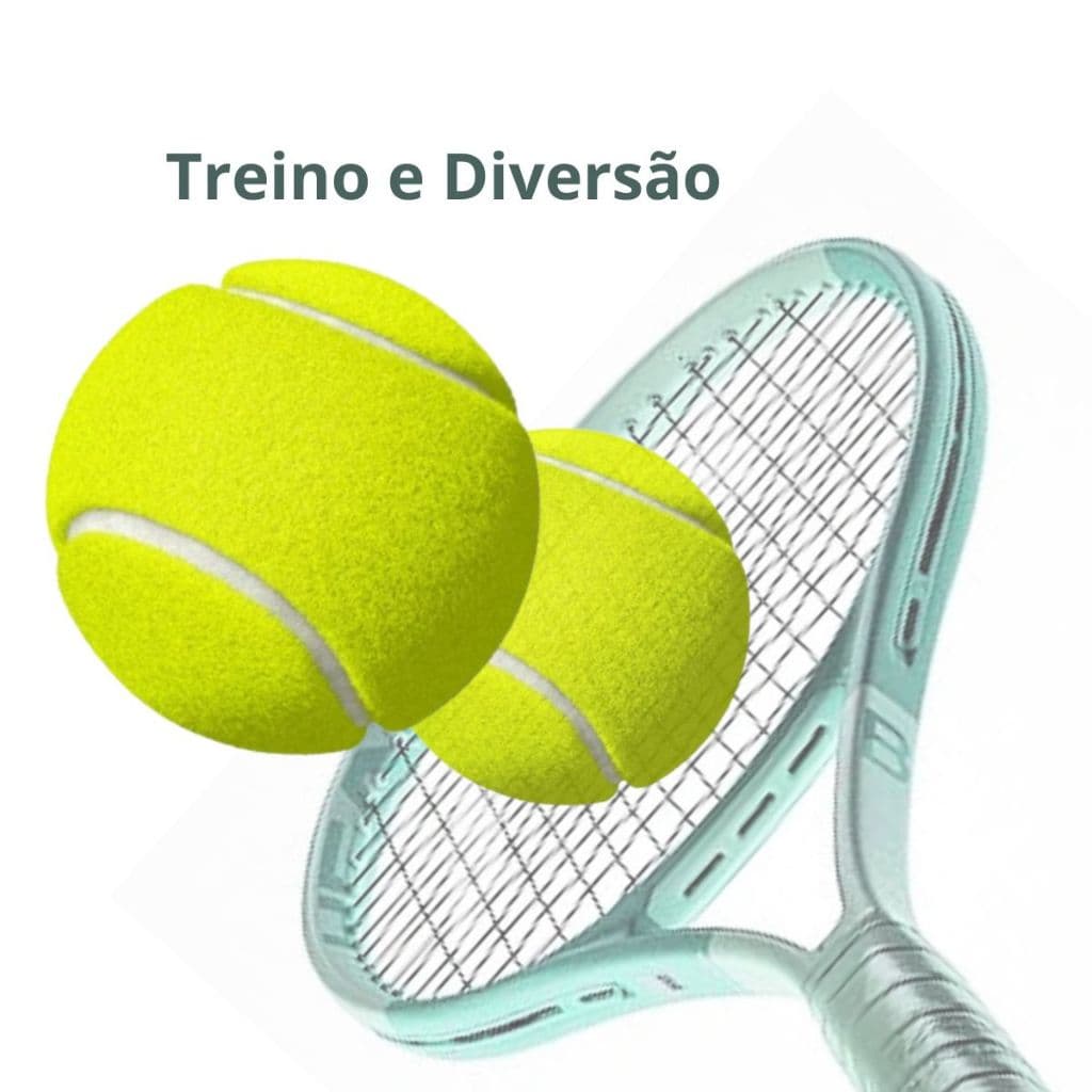Bola de Tênis kit com 2 bolas para Jogo e Treino/ Brinquedo e recreação para seu pet.