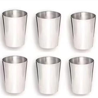 Jogo de Copos De Alumínio  Com 6 Caneca 350ml Para Festa Bar Presente Lembrança ENVIO IMEDIATO