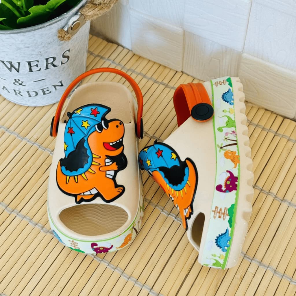 Sandálias Babuche Dino Bebe Menino Escola Dia a Dia Antiderrapante Presente Lançamento Unisex Personagem