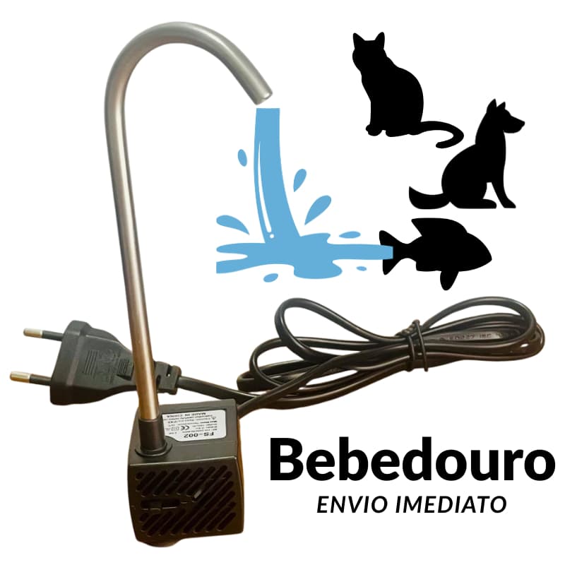 KIT Bebedouro Bombinha Aquário + torneira pet gato cachorro peixe (bomba + caninho)