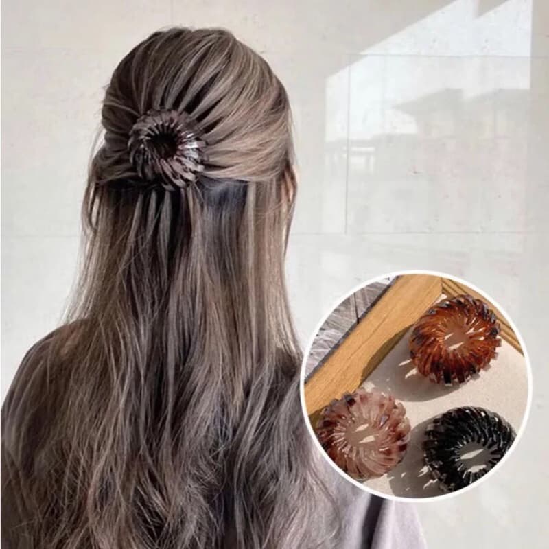 Piranha Prendedor de Cabelo Coque Retrátil Penteado Estiloso