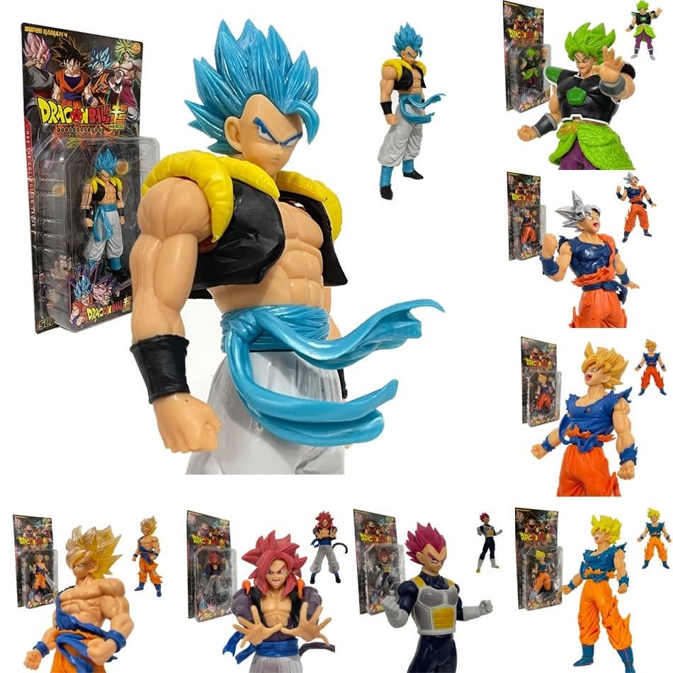 Bonecos Figuras Dragon Ball Z Super Heros Gogeta super saiyajin 4  Coleção Nova - Goku, Vegeta