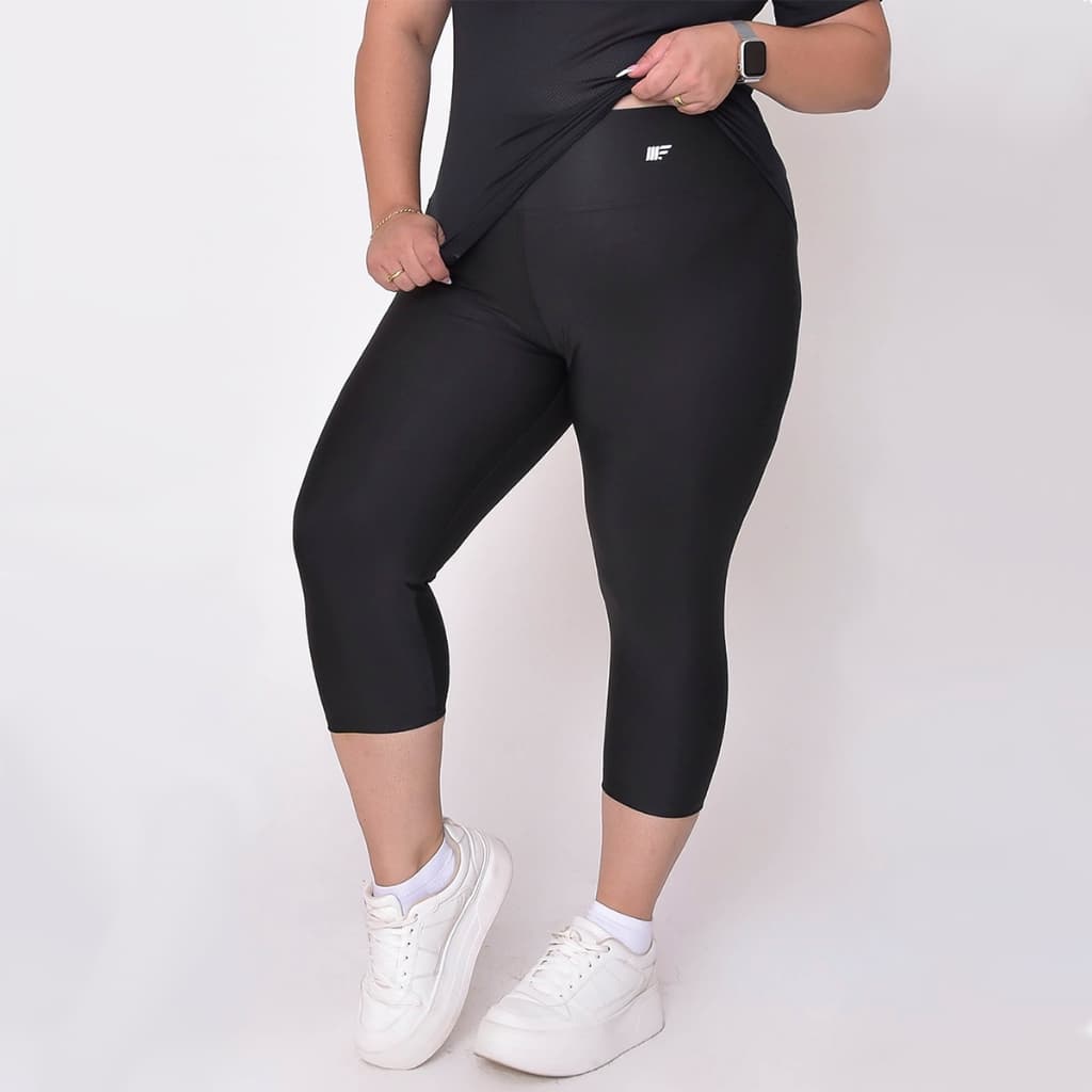 Calça Capri Corsário Feminina Suplex Cintura Alta Academia