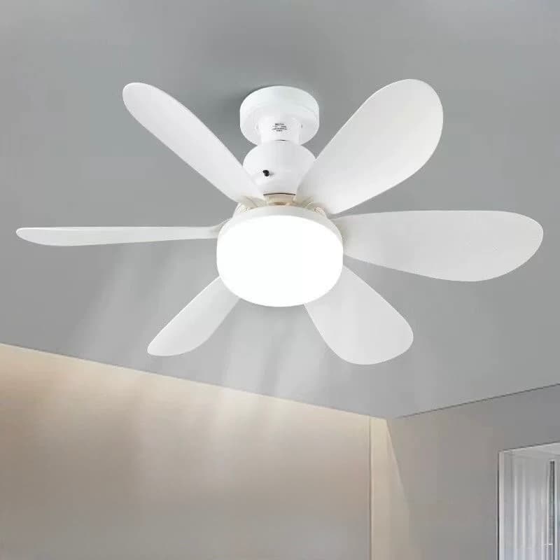 Ventilador De Teto Com Luz LED 60/80/100W 6 Hélices 52CM Lâmpada Com 3 Tipos De Luz Controle Remoto Bivolt
