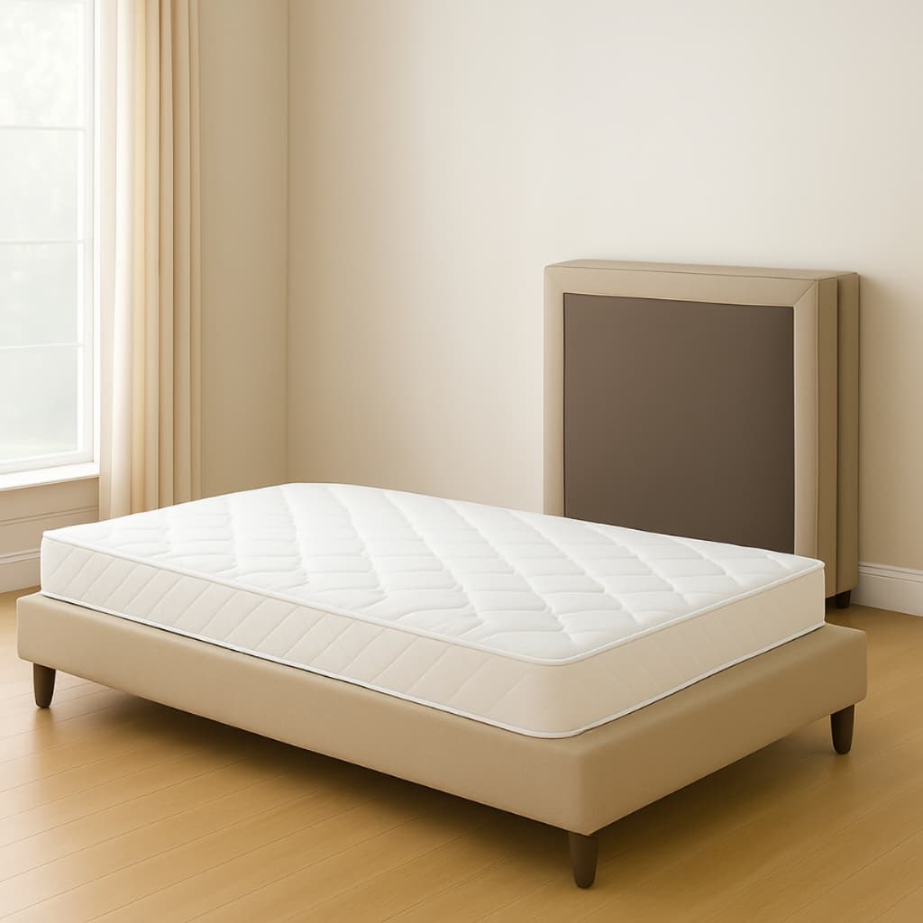 Base Para Cama Box Solteiro Suede Dobrável Desmontável Bipartida Reforçada