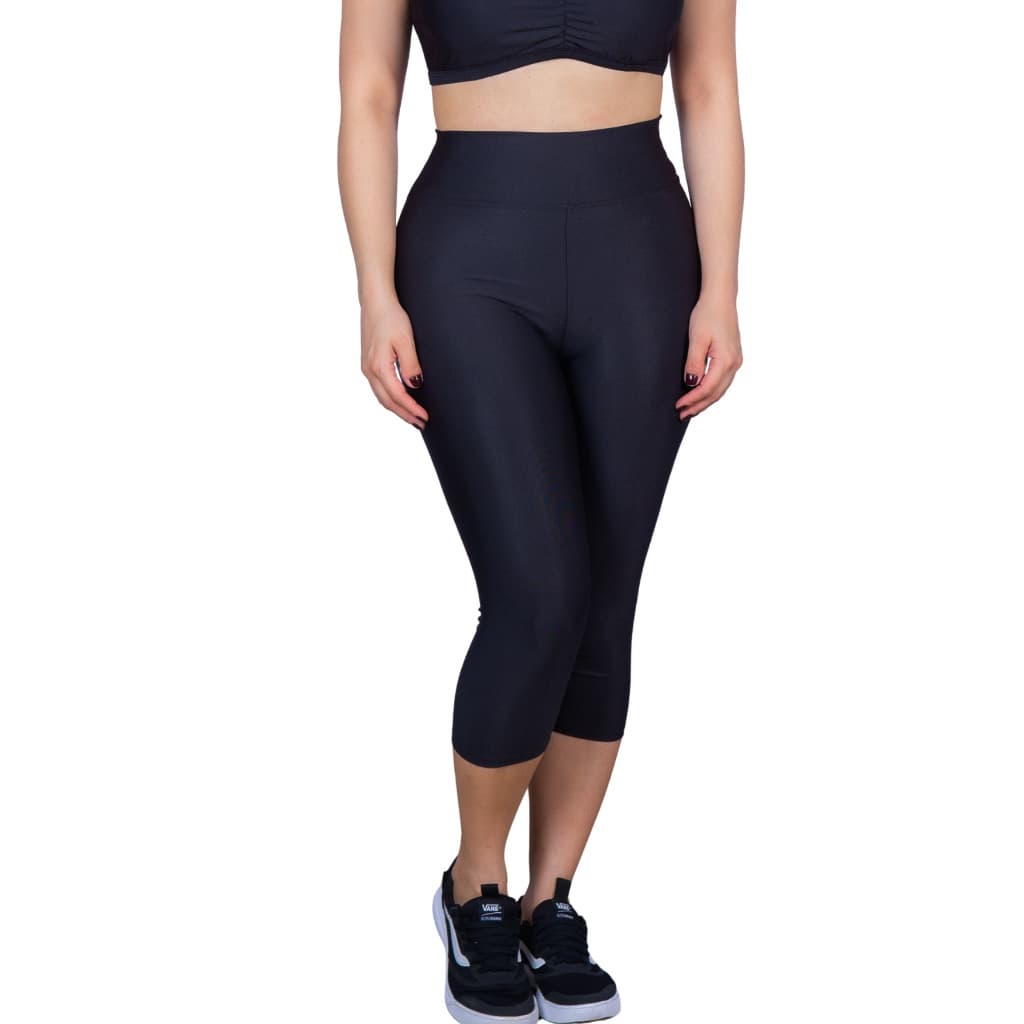 Calça Legging Corsário Feminina Cintura Alta Academia Fitness
