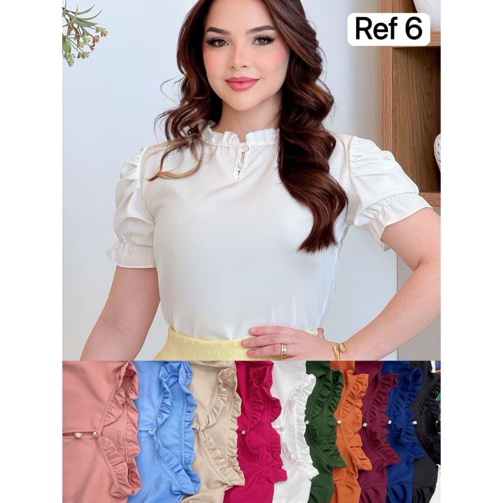 Blusa manga bufante  Moda Evángélica cod 06