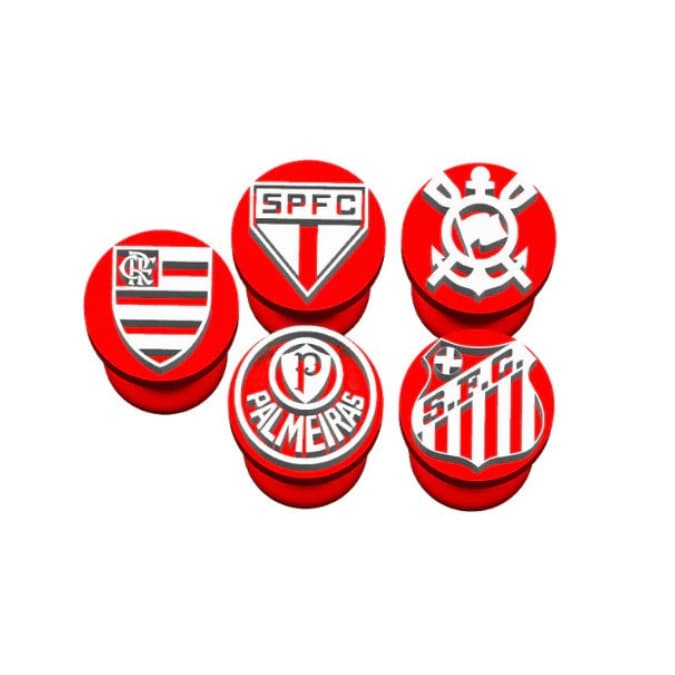 Kit 5 Carimbos Marcador Brigadeiro/Doces Times Futebol