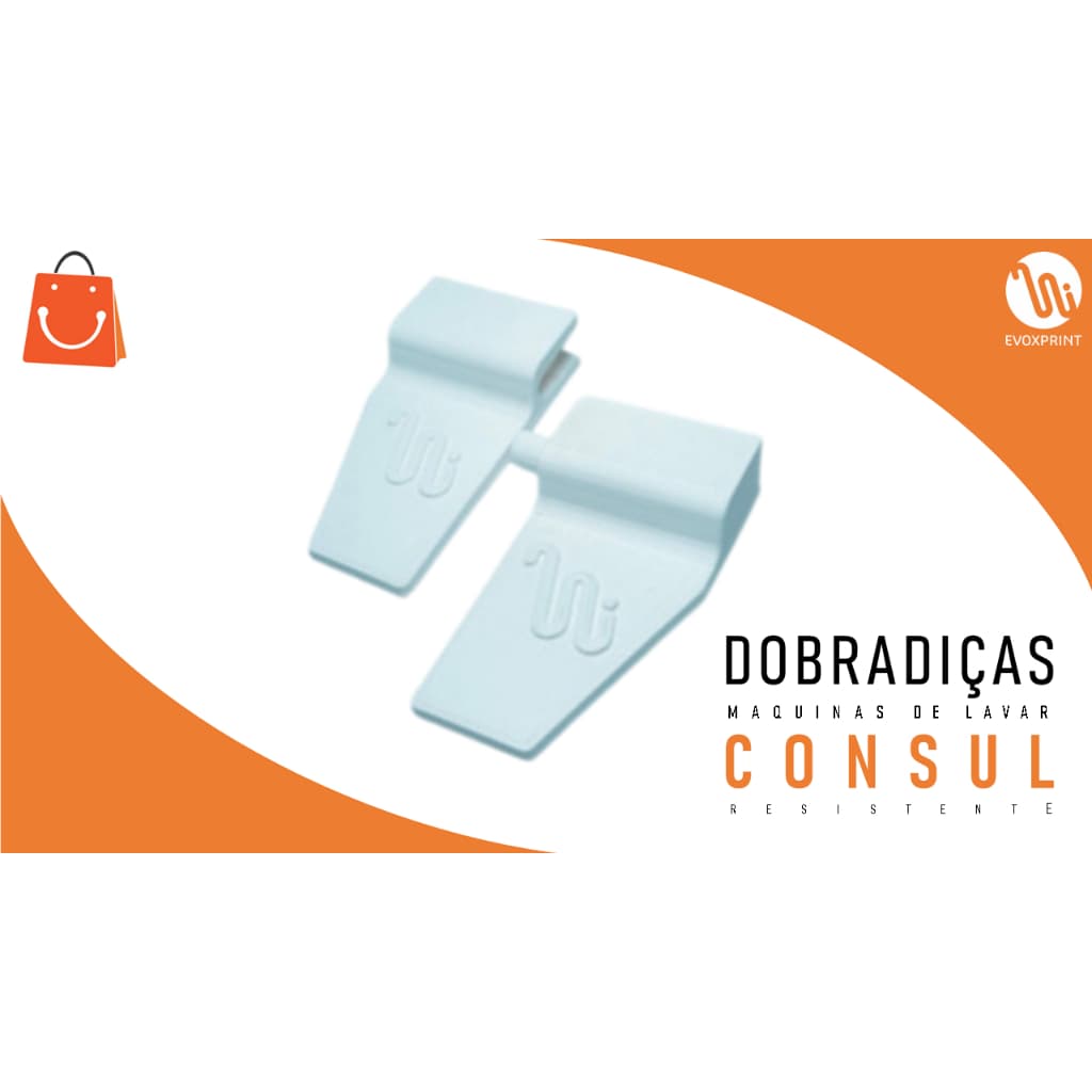 KIT DOBRADIÇA DA TAMPA MÓVEL LAVADADORA BRASTEMP CCONSUL