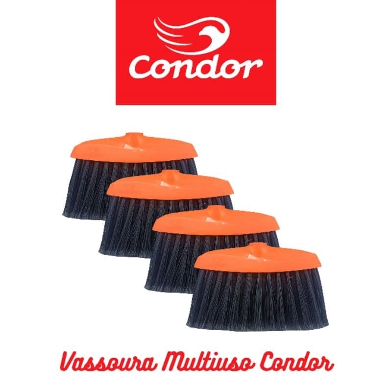 KIT 4 ,3 e 2 VASSOURAS CONDOR SEM CABO MULTIUSO