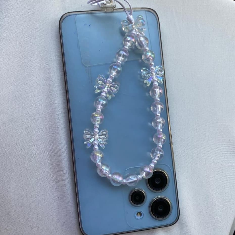 Pulseira de Celular Colorida com Miçangas Strap Phone Antiqueda