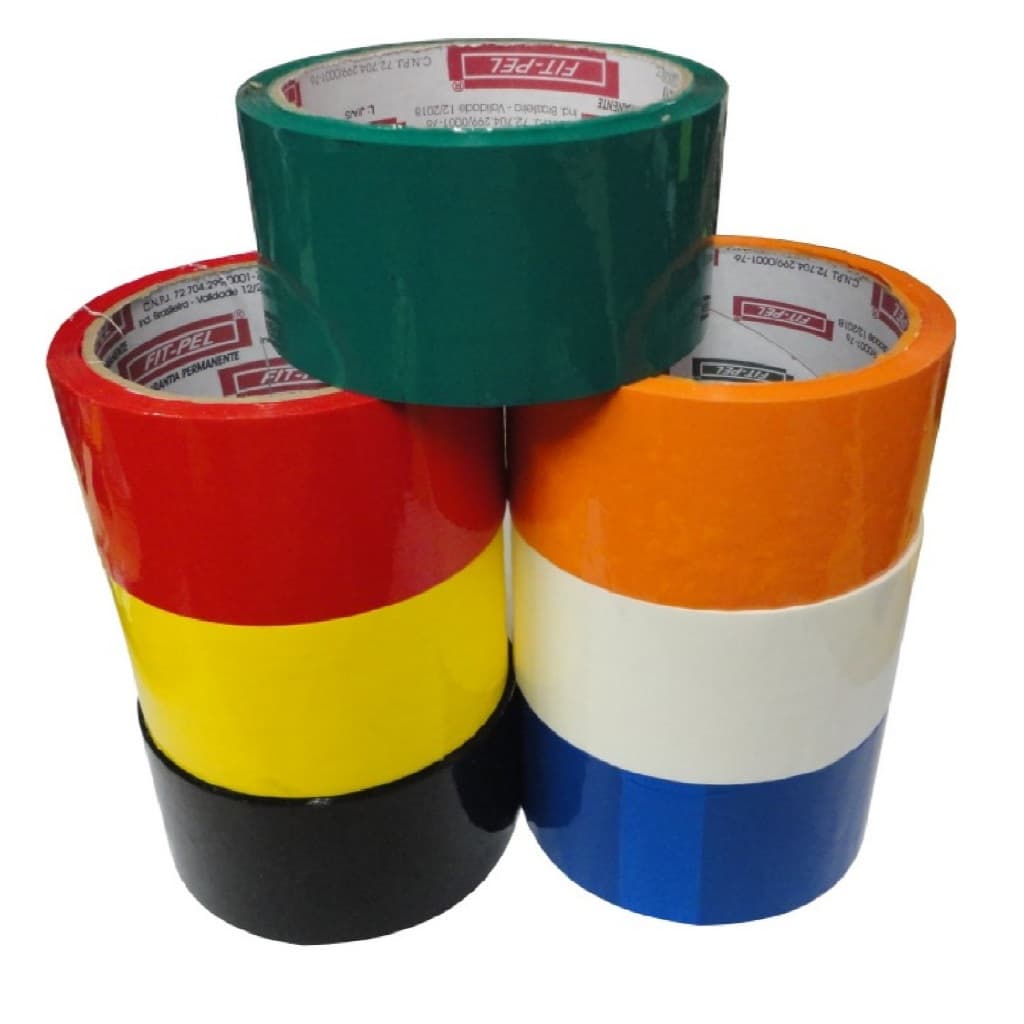 Fita Adesiva Durex Colorido FIT-PEL 48mm x 45 mts Unidade - para trabalho escolar e artesanato