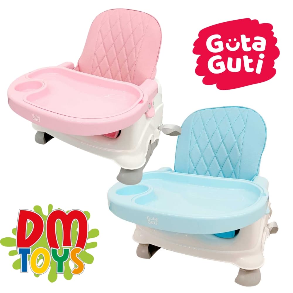 Cadeira de Alimentação Refeição Papinha Booster Cadeirinha Infantil Portátil DM Toys Rosa / Azul