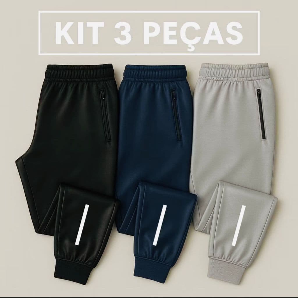 CALÇA JOGGE KIT-3  unidades MASCULINA UNISSEX ESPORTIVA E CASUAL PROMOÇÃO- PRONTO ENTREGA !