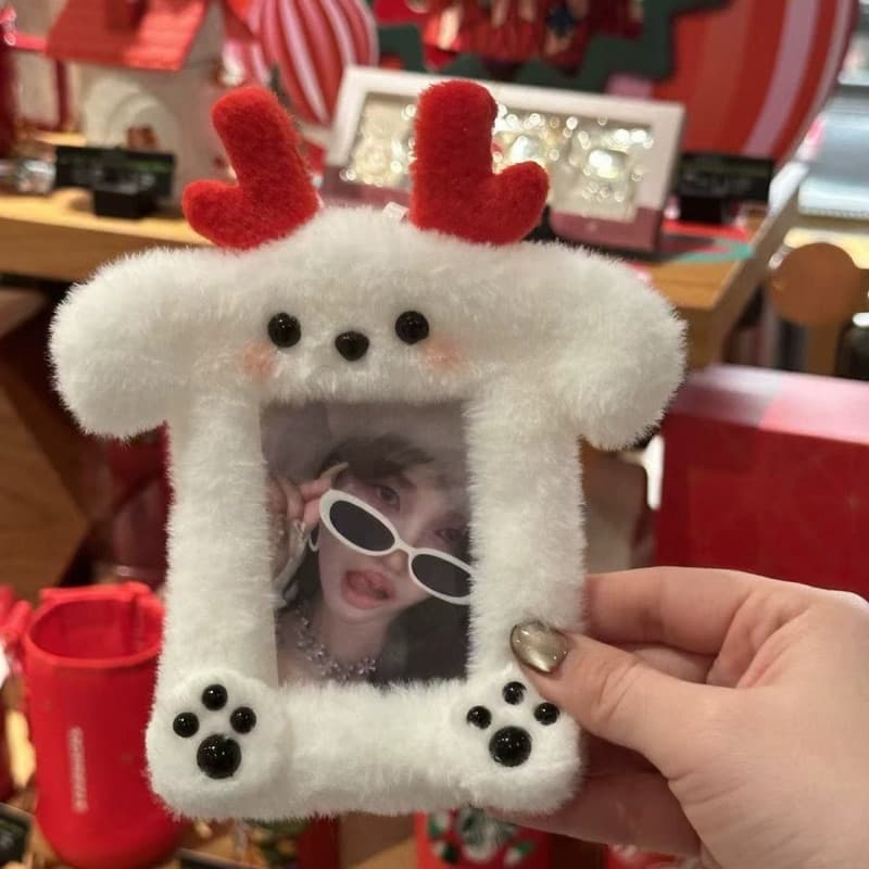 Porta Cartão De Desenho Animado Chaveiro Cute Idol Photocard Display Kpop Photo Card Sleeve CapaCase