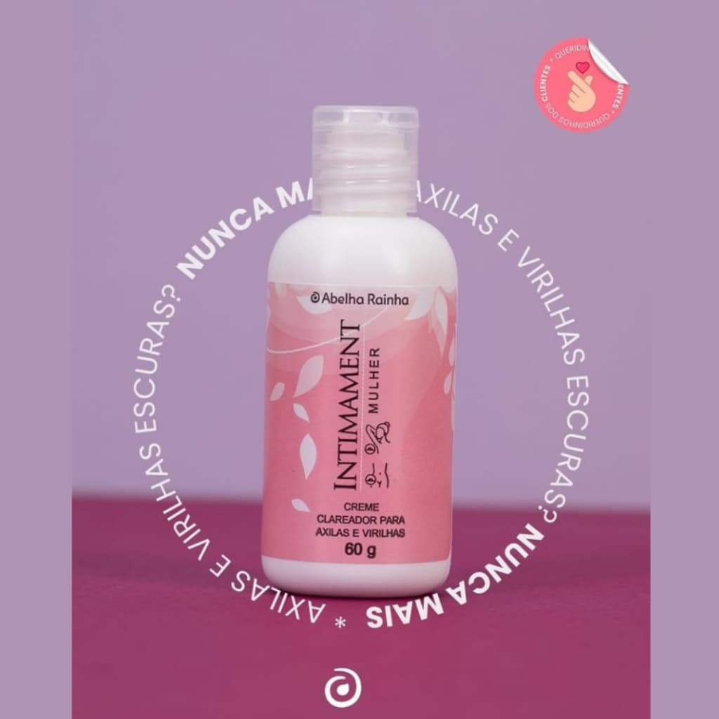 Creme Clareador Para Axilas e Virilhas Intimament Mulher Abelha Rainha 60g