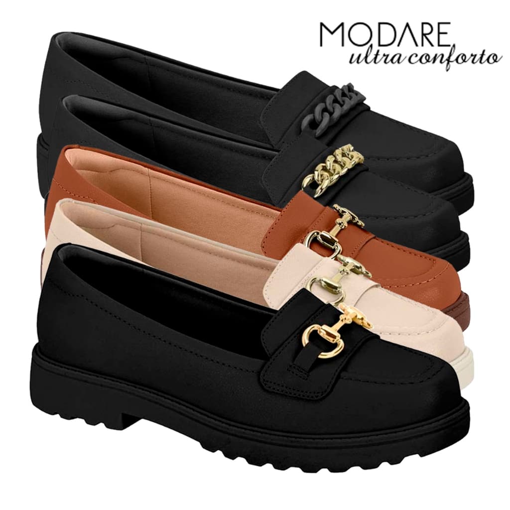 Sapato Mocassim Feminino Modare Ortopédico Ultraconforto Tratorada Confortável Original