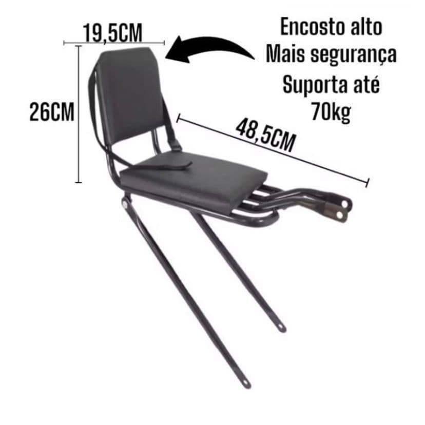 Bagageiro Rabetão com Almofada e Cinto para Bikes