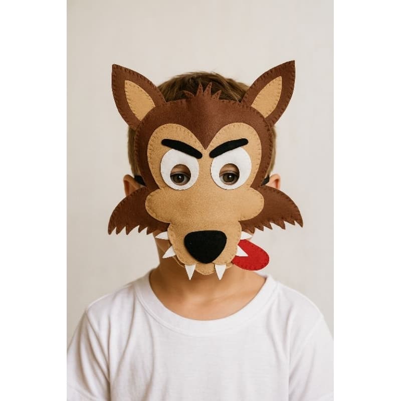 Máscara Lobo Mau em Feltro (infantil)
