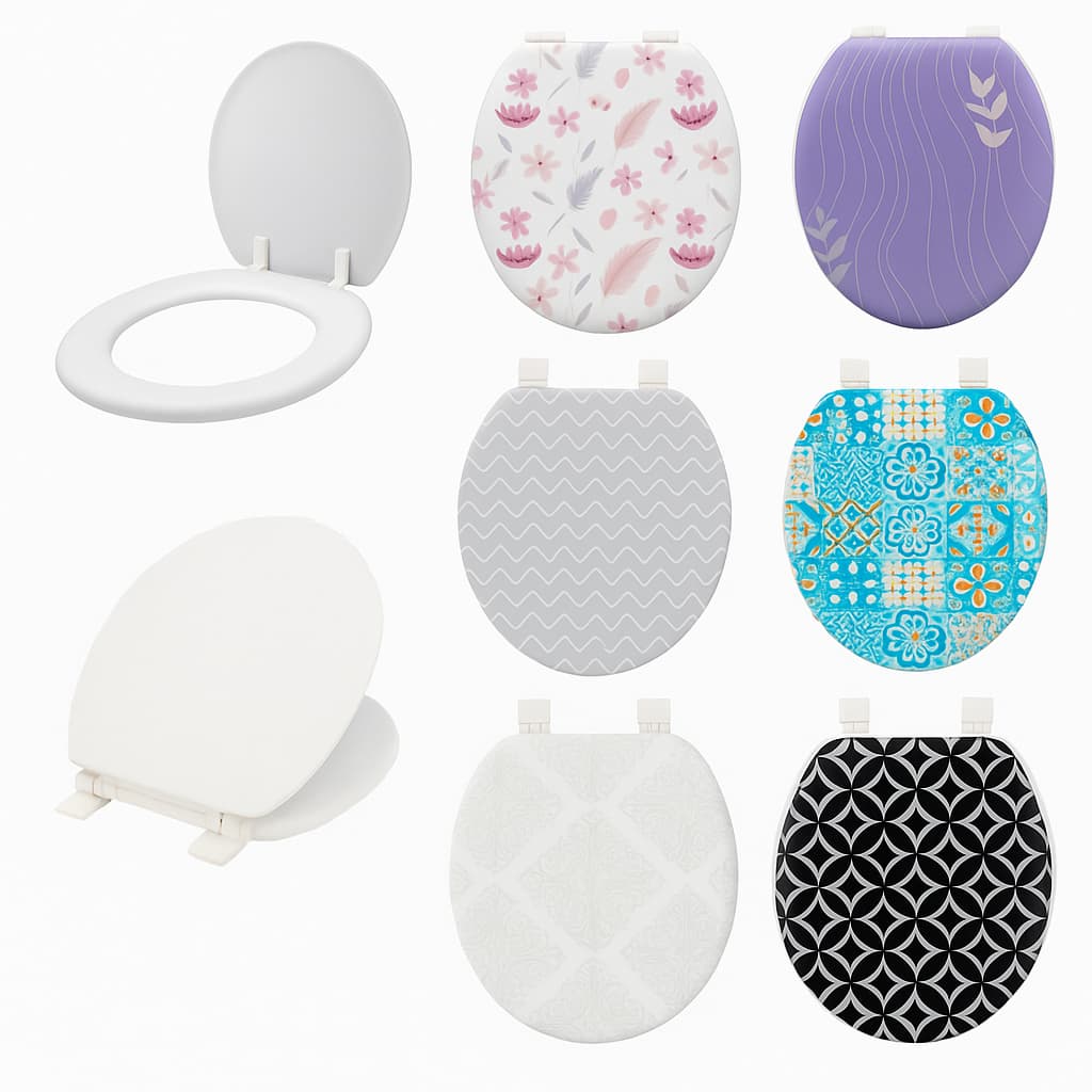 Tampa de Privada Vaso Sanitário Almofadada Universal Estampada Conforto Fácil Instalar Banheiro Decorativo Assento