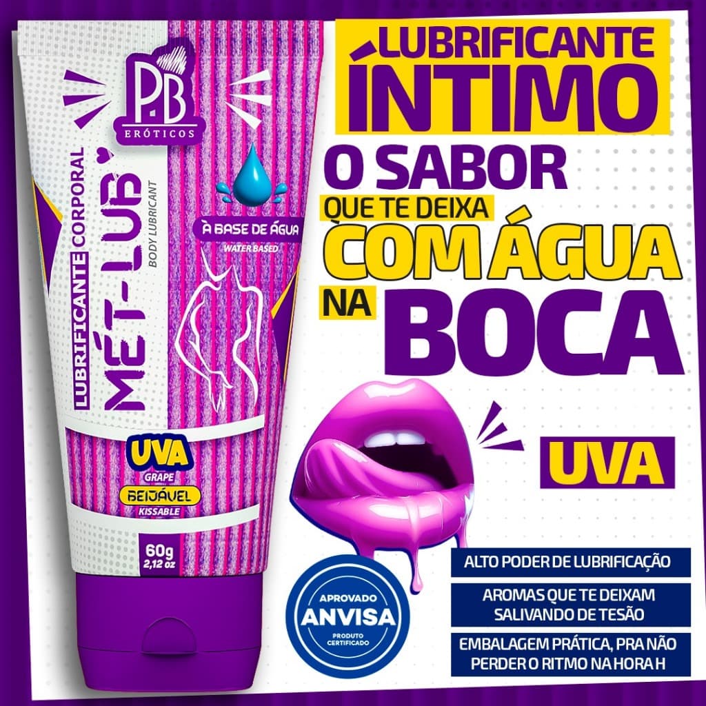 LUBRIFICANTE ÍNTIMO MÉT LUB - PARA MULHERES QUE GOSTAM DE UM ORAL BEM SABOROSO