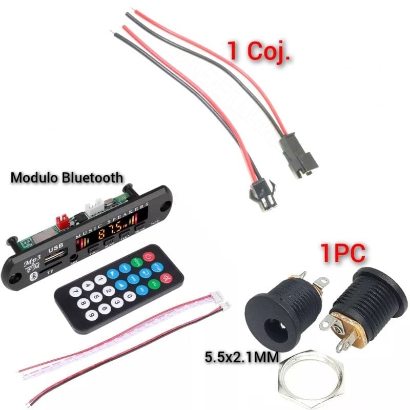 Decodificadora Placa Leitor De Usb Fm / Mp3 / Bluetooth Radio Fm + Controle com Equalizador