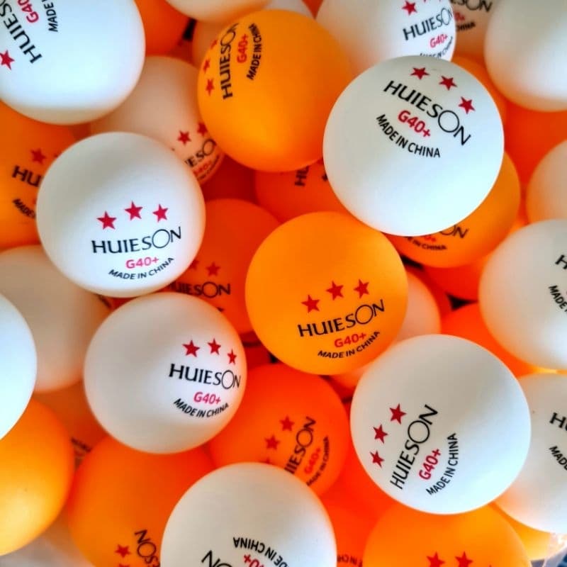 Bolinhas/Bolas de Ping Pong Profissional 3 estrelas Huieson Branca/Laranja