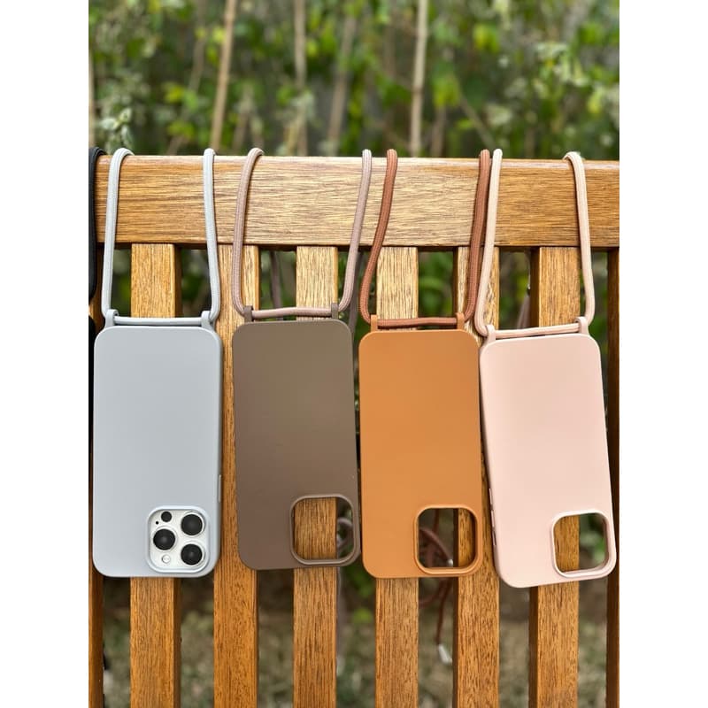 Case Capa com alça de regulagem para iPhone aveludada por dentro iPhone 11,12,13,14,15,16 Pro Max