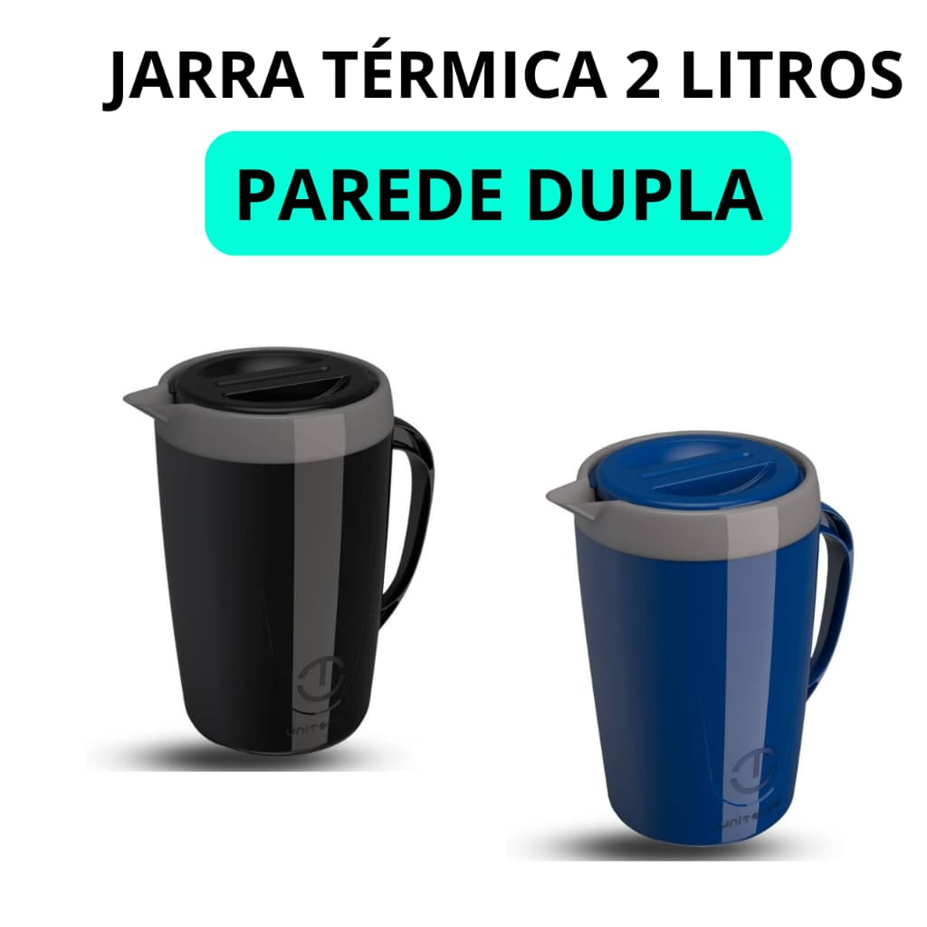 jarra térmica 2 litros para suco e água com tampa e alça Unitermi