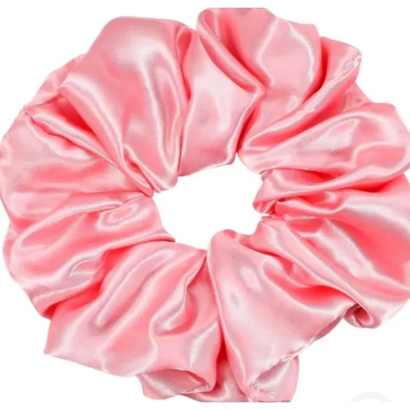 Kit 20  Xuxinha de Cetim Scrunchie  unidade Cores Rosé Gold Branca Rosa Vermelha Preta